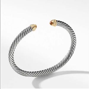 David Yurman Cable Bracelet with Citrine and Gold